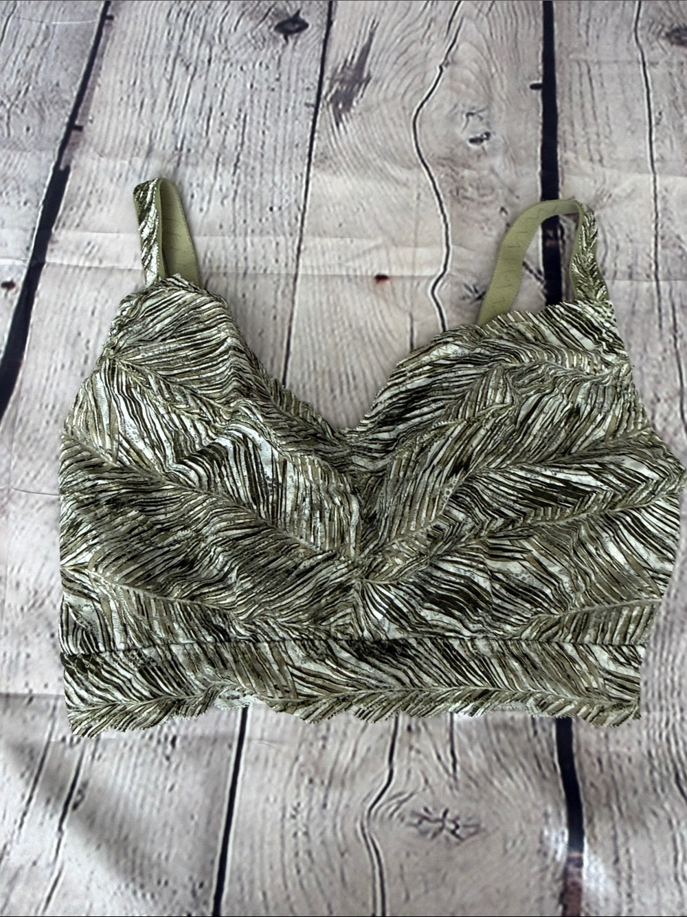 Cosabella Olive Green Patterned Bralette